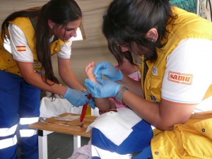 Estudiantes del Máster de Emergencias prestan asistencia sanitaria en Lorca