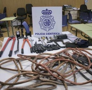 Más de 11.000 personas han sido detenidas desde finales 2006 por robo de cobre