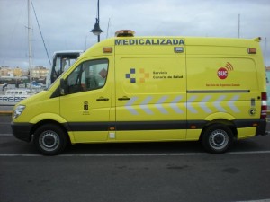 Ambulancia de soporte vital avanzado con base en Lanzarote