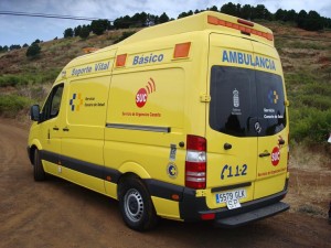 Ambulancia de soporte vital básico del SUC con base en El Hierro