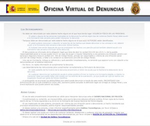 La Dirección General de la Policía activa el sistema de denuncias vía Internet