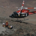 Espectacular rescate en el refugio de Altavista en Tenerife por parte helicóptero del GES